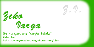 zeko varga business card